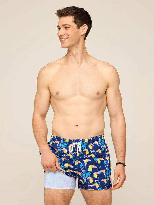 The Toucan Play At That Games 4" (Classic Lined Swim Trunk)