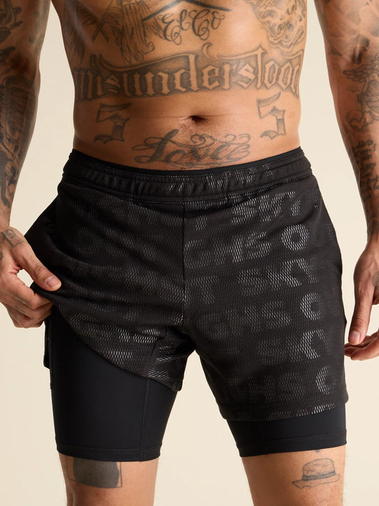The Black Read All About Its 5.5" (Mesh Training Short)