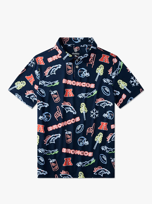 The Neon Broncos (NFL Boys Performance Polo)