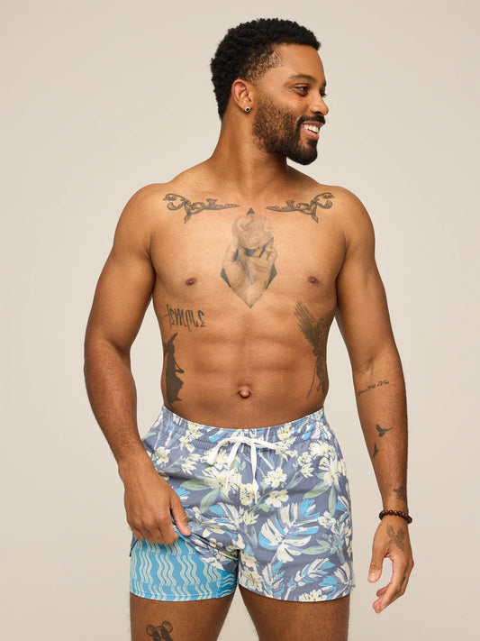 The Starry Night Stems 4" (Classic Lined Swim Trunk)