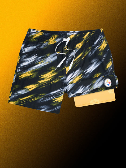 The Color Blitz Steelers 5.5" (Classic Lined Swim Trunk)