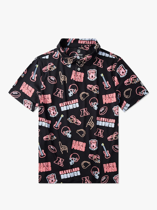 The Neon Browns (NFL Boys Performance Polo)