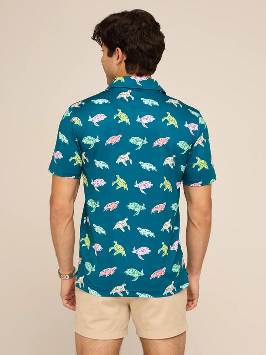 The Turtally Awesome (Performance Polo)- Green