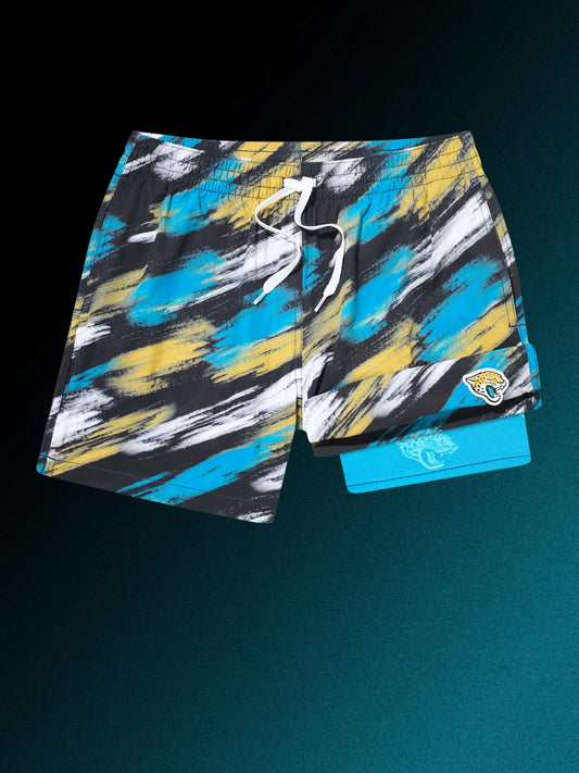 The Color Blitz Jaguars 5.5" (Classic Lined Swim Trunk)