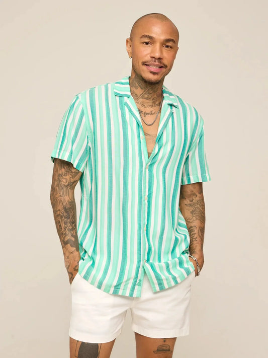 The Bayside Stripe (Rayon Sunday Shirt)