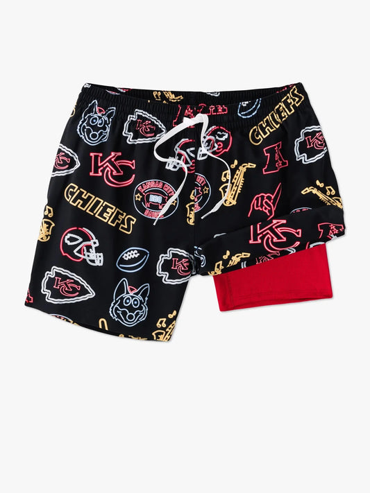 The Neon Chiefs 5.5" (NFL Classic Lined Swim Trunks)