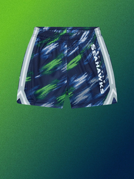 The Color Blitz Seahawks (Boys Mesh Shorts)